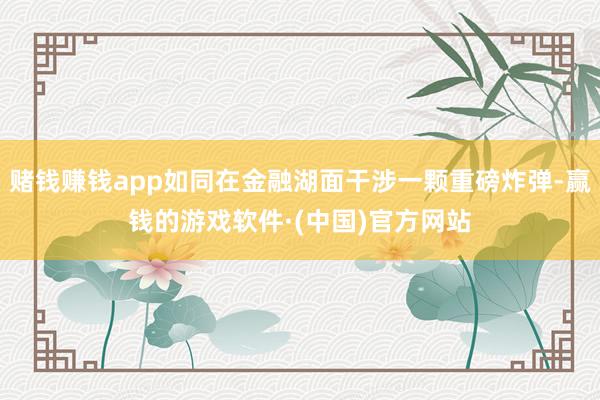 赌钱赚钱app如同在金融湖面干涉一颗重磅炸弹-赢钱的游戏软件·(中国)官方网站