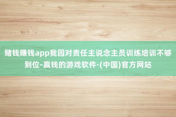 赌钱赚钱app我园对责任主说念主员训练培训不够到位-赢钱的游戏软件·(中国)官方网站